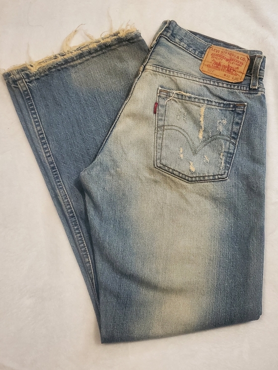 Levi's Denim - Levi's Light Blue Distressed Boyfriend Jeans